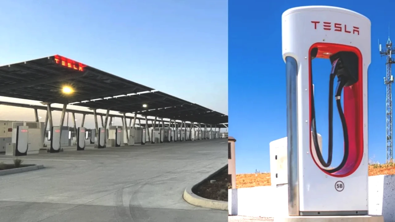 Tesla'dan Çığır Açan Yenilik! Elektrik Şebekesiz Dev Güneş Enerjili Şarj İstasyonu Faaliyete Geçti!